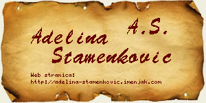 Adelina Stamenković vizit kartica